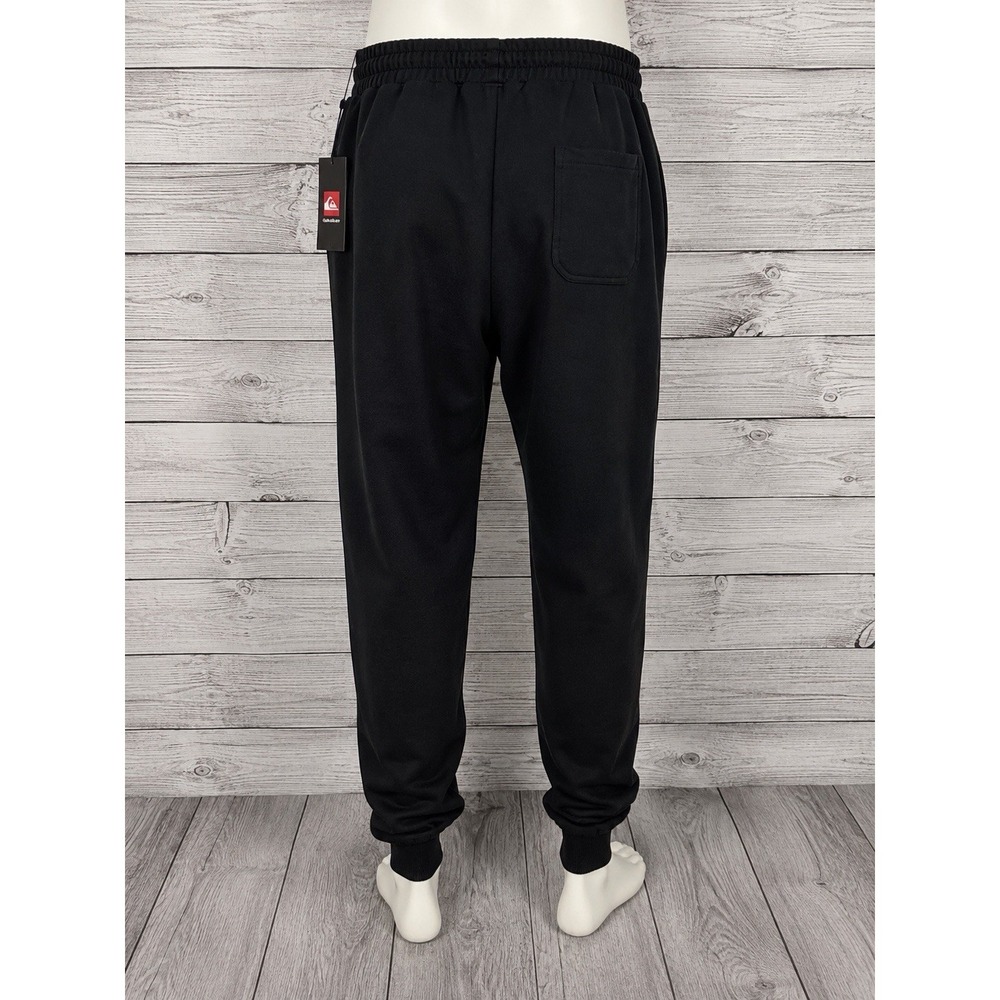 Quiksilver Jogger Sweatpants Black Drawstring Fleece Men's XL NWT Pockets - Picture 3 of 7